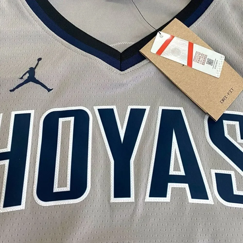 Nike Jordan Georgetown Hoyas #8 Elite Gray Jersey Mens size Medium CN2994-052